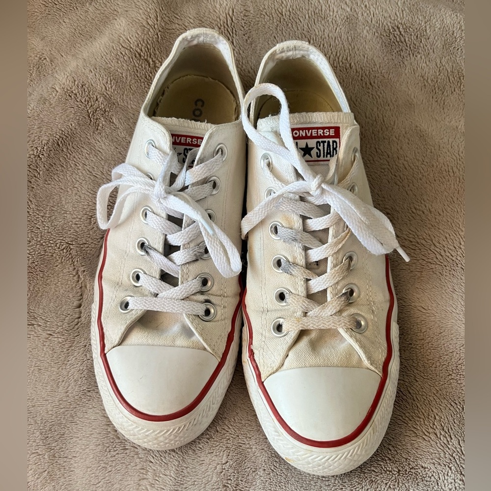 Converse White Canvas Sneakers